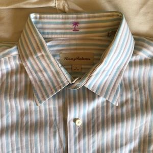 Tommy Bahama Mens 16” Light Blue White Striped